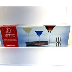 Brookstone S'MARTINI Smart Martini Cocktail Jigger New